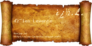 Éles Levente névjegykártya