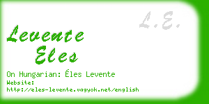 levente eles business card